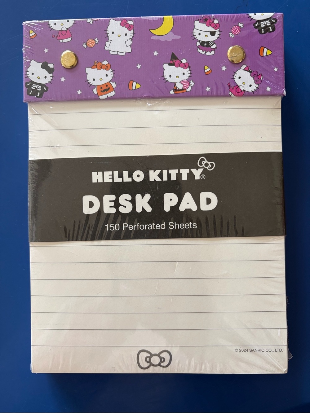 Hello Kitty Purple Halloween Themed Lined Desk Pad Notepad